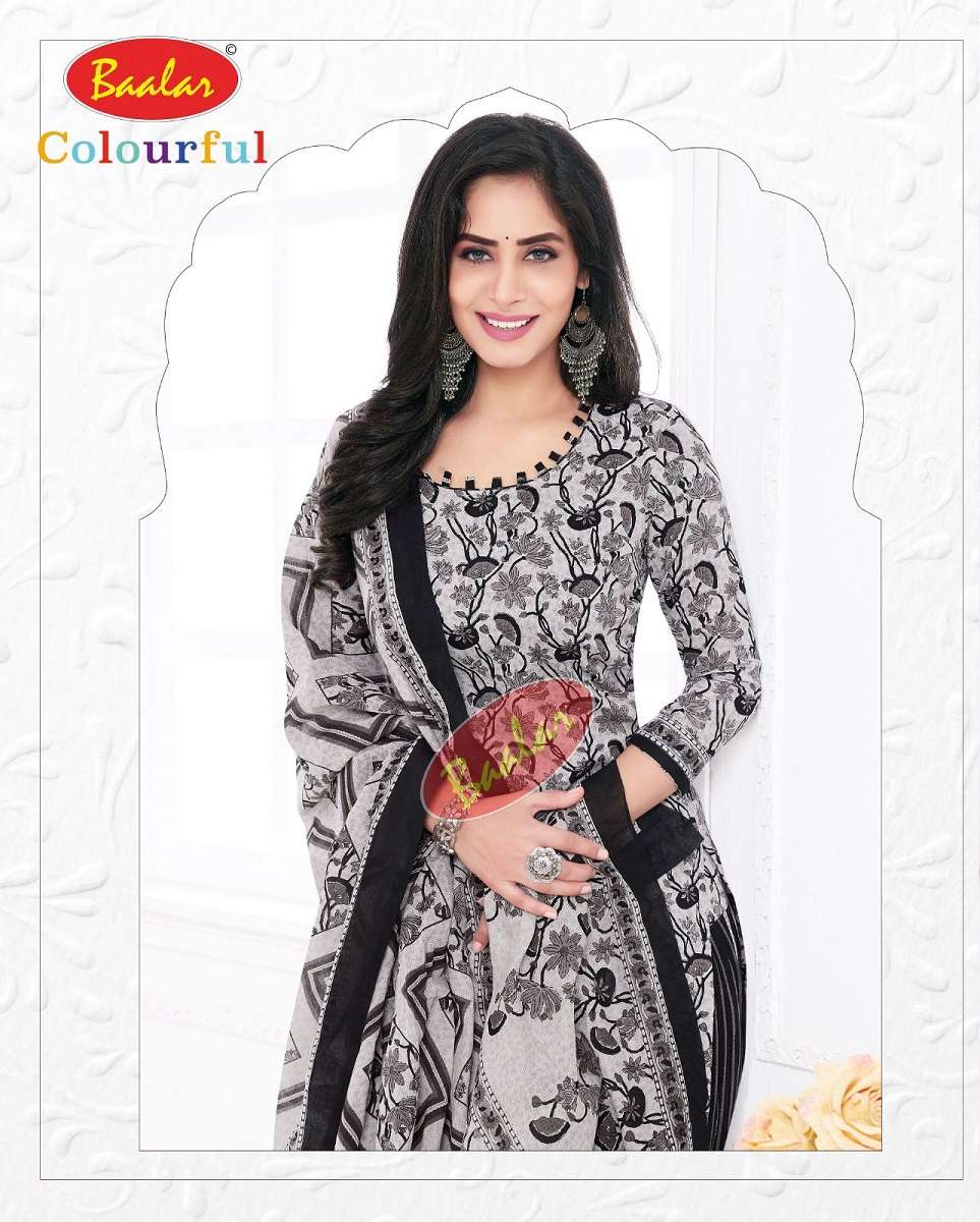  Baalar Colourful Vol-18 - Dress Material  - Wholesale Catalog