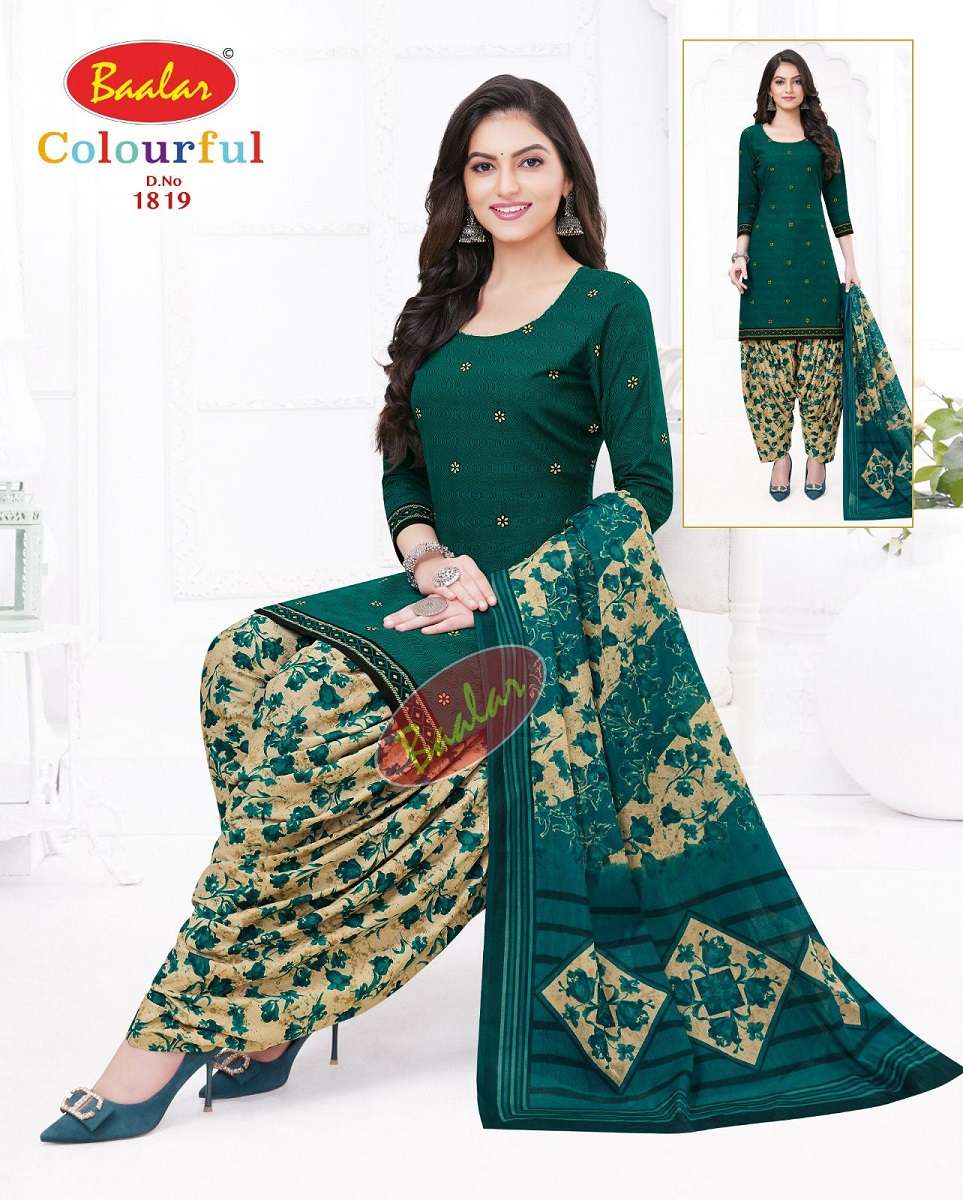  Baalar Colourful Vol-18 - Dress Material  - Wholesale Catalog