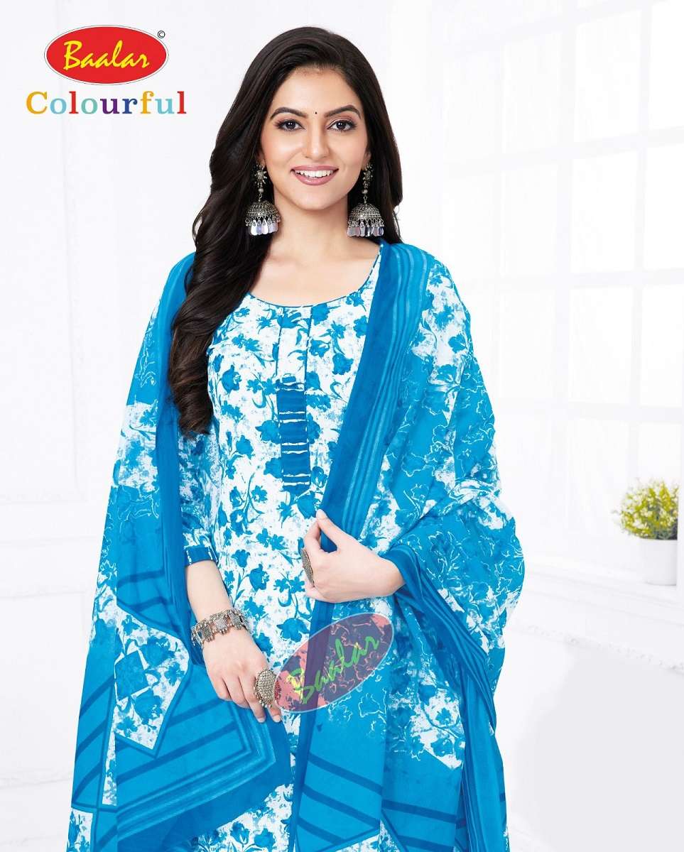  Baalar Colourful Vol-18 - Dress Material  - Wholesale Catalog