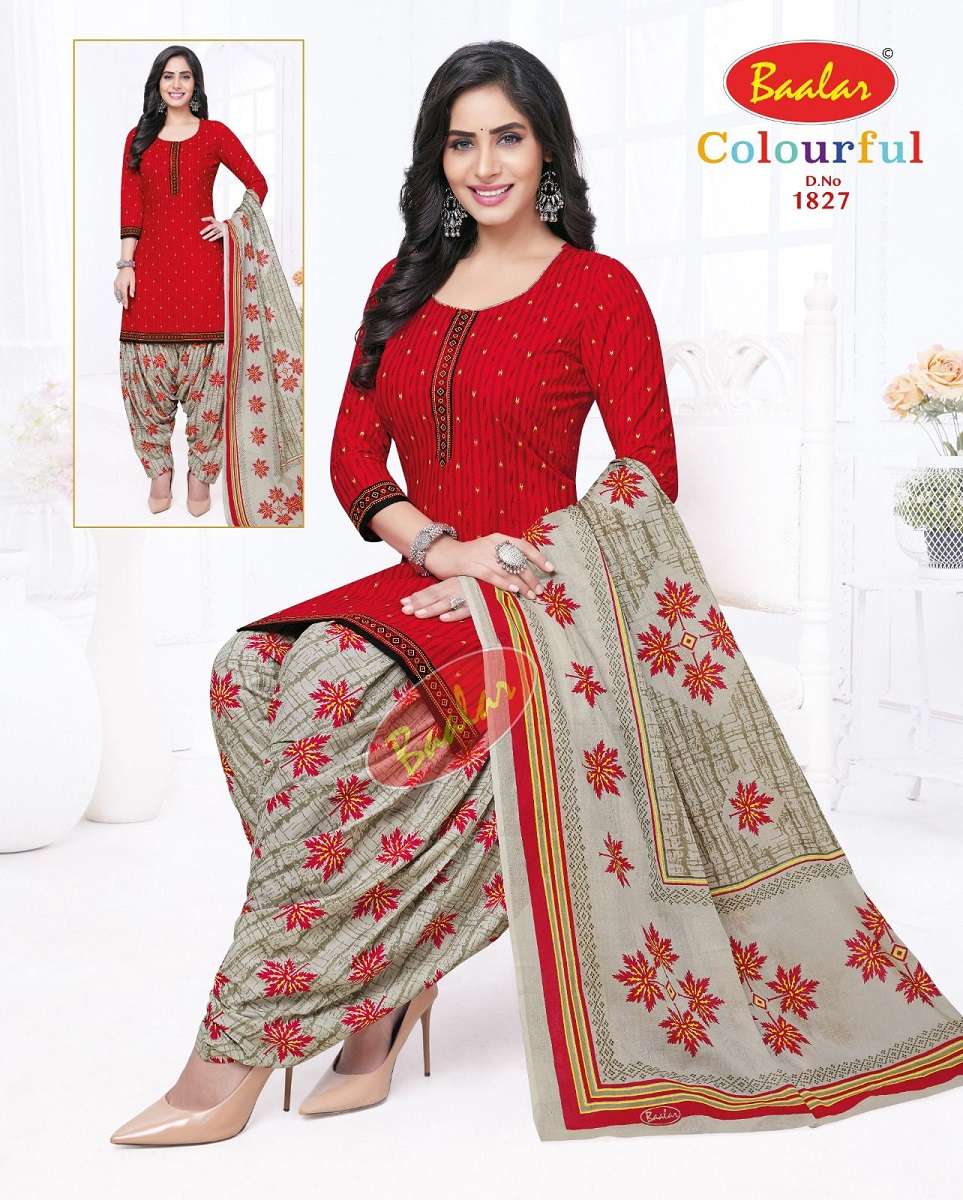  Baalar Colourful Vol-18 - Dress Material  - Wholesale Catalog