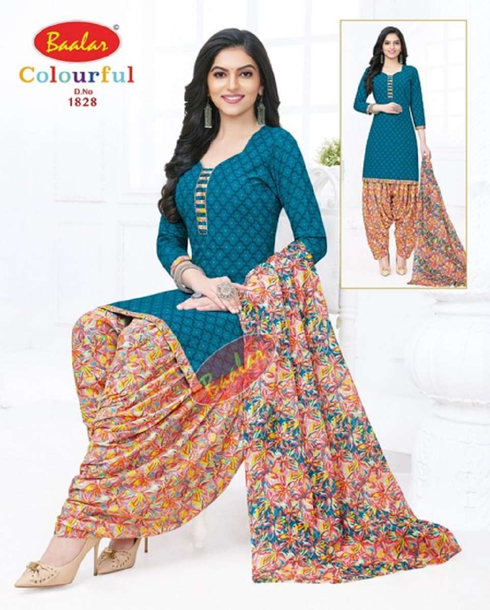  Baalar Colourful Vol-18 - Dress Material  - Wholesale Catalog