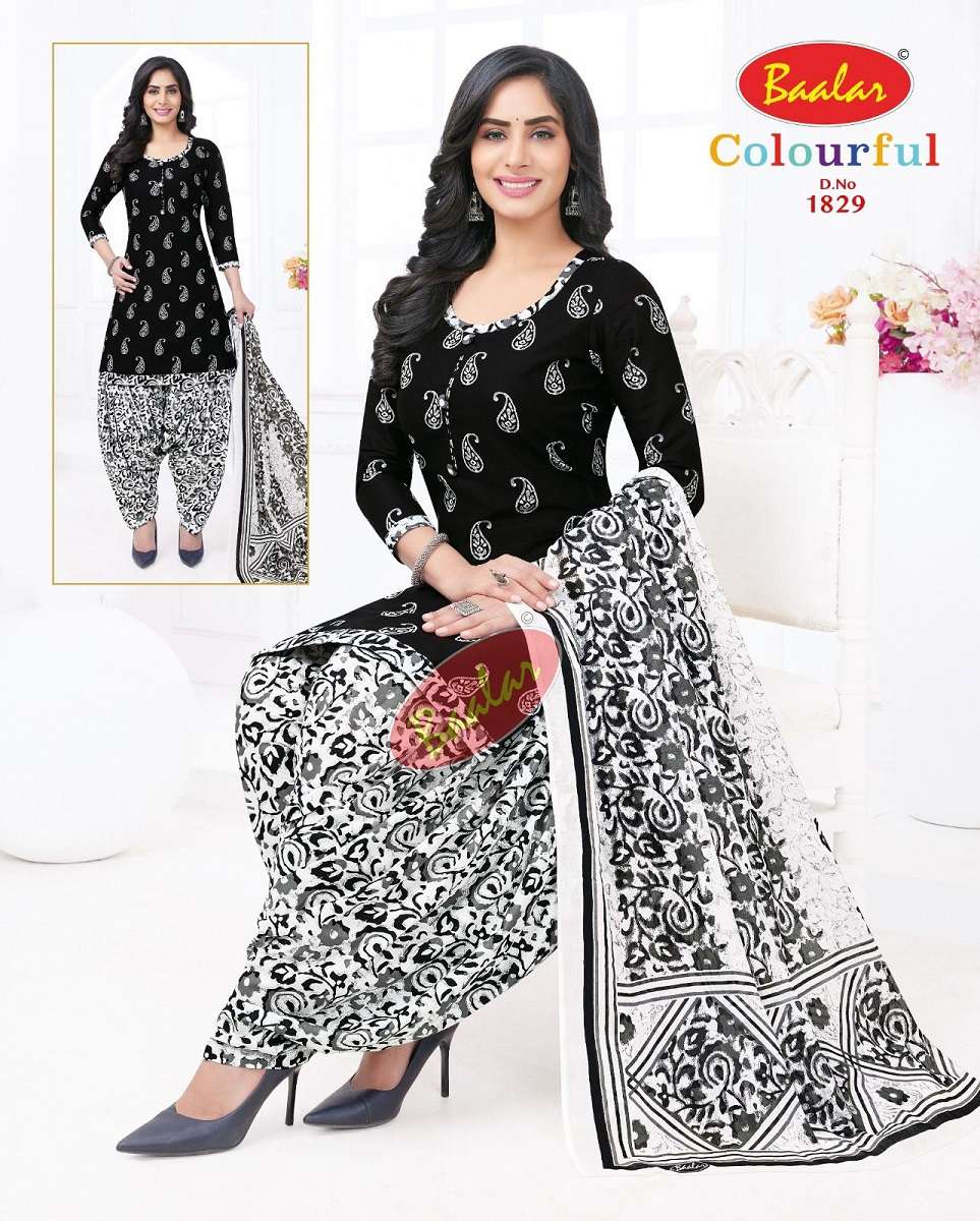  Baalar Colourful Vol-18 - Dress Material  - Wholesale Catalog