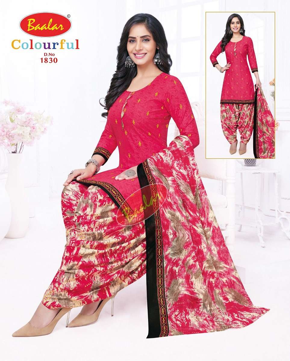 Baalar Colourful Vol-18 - Dress Material  - Wholesale Catalog