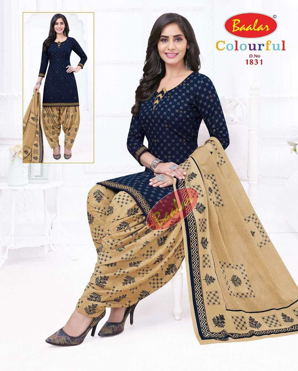  Baalar Colourful Vol-18 - Dress Material  - Wholesale Catalog