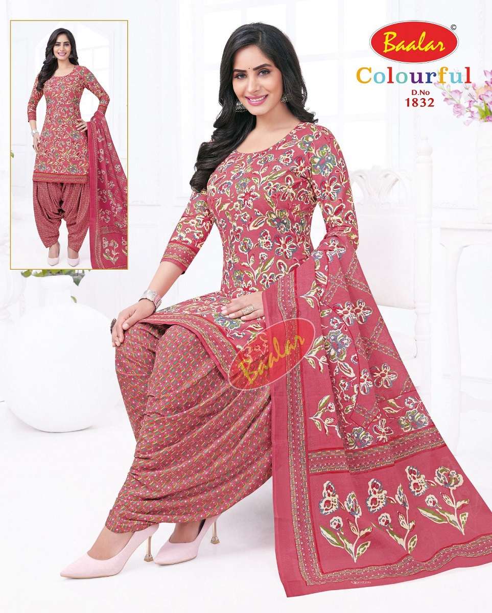  Baalar Colourful Vol-18 - Dress Material  - Wholesale Catalog
