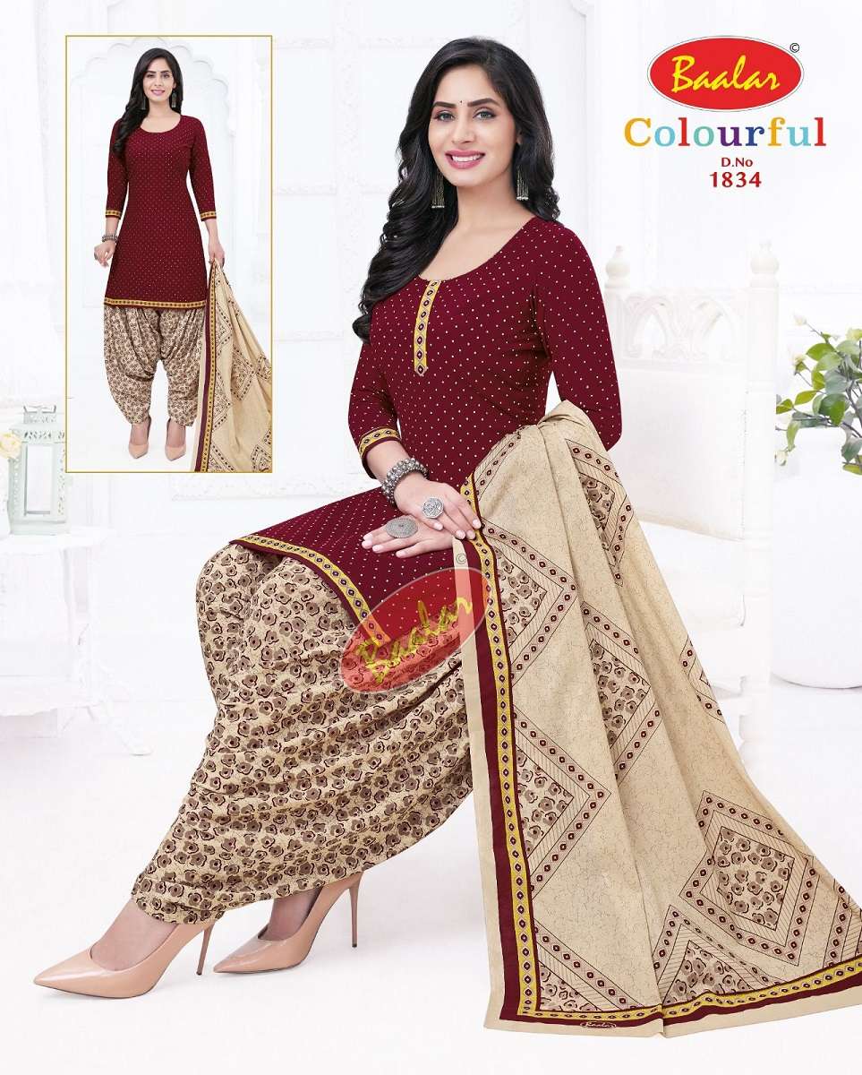  Baalar Colourful Vol-18 - Dress Material  - Wholesale Catalog