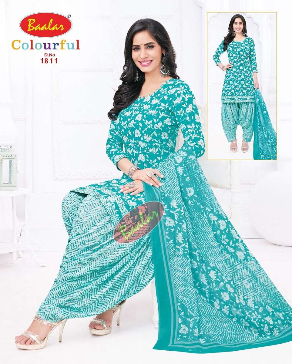  Baalar Colourful Vol-18 - Dress Material  - Wholesale Catalog
