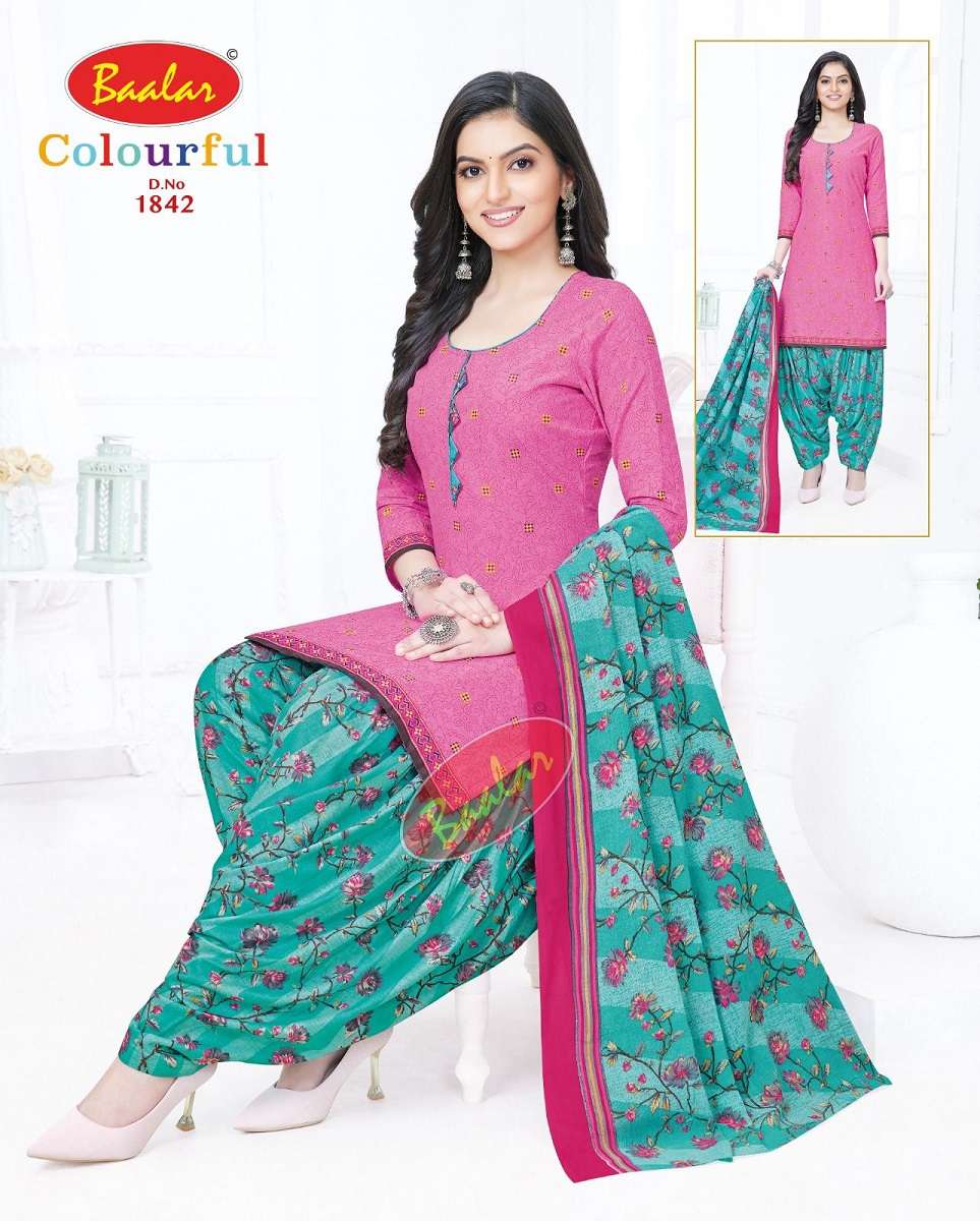  Baalar Colourful Vol-18 - Dress Material  - Wholesale Catalog