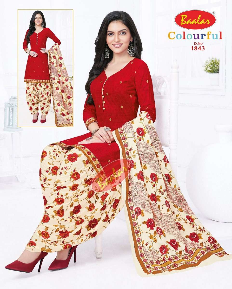  Baalar Colourful Vol-18 - Dress Material  - Wholesale Catalog
