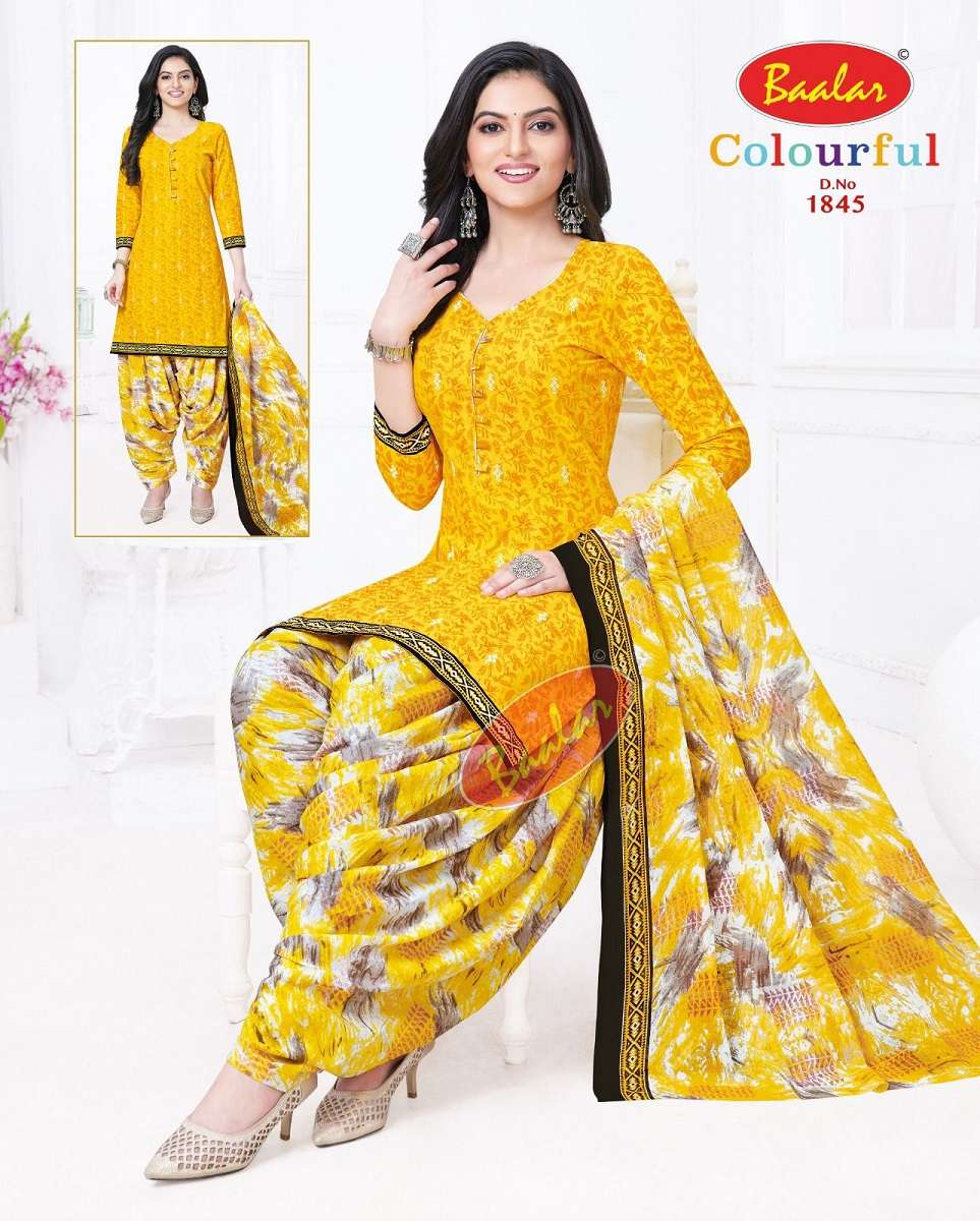  Baalar Colourful Vol-18 - Dress Material  - Wholesale Catalog