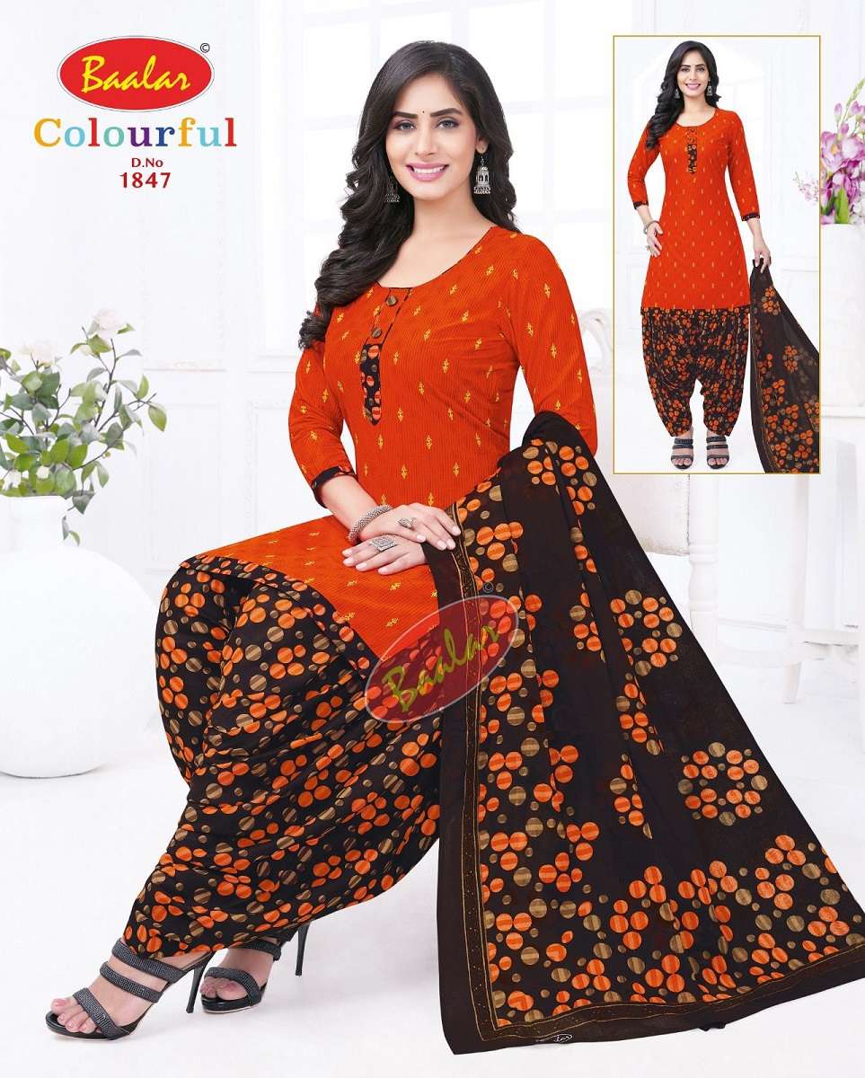  Baalar Colourful Vol-18 - Dress Material  - Wholesale Catalog