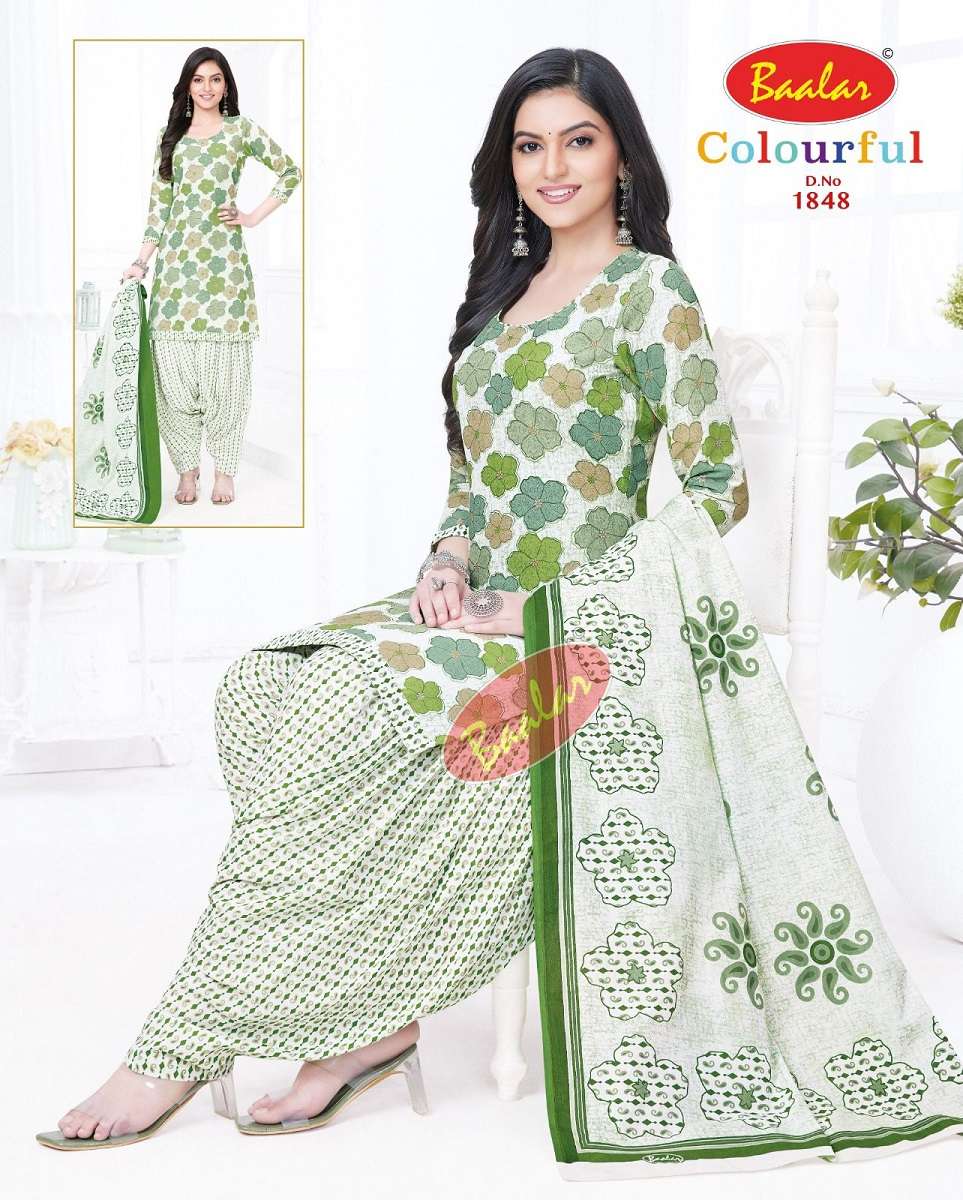  Baalar Colourful Vol-18 - Dress Material  - Wholesale Catalog
