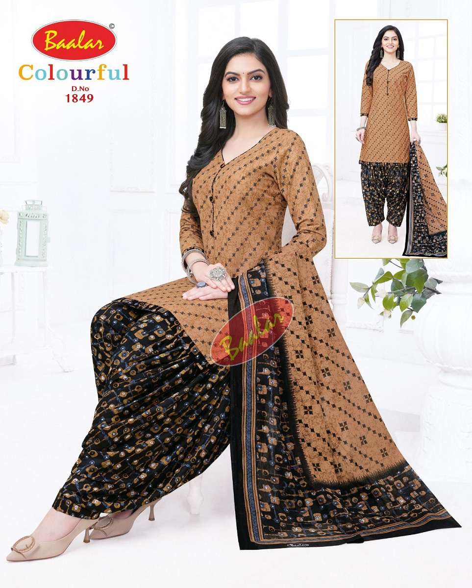  Baalar Colourful Vol-18 - Dress Material  - Wholesale Catalog