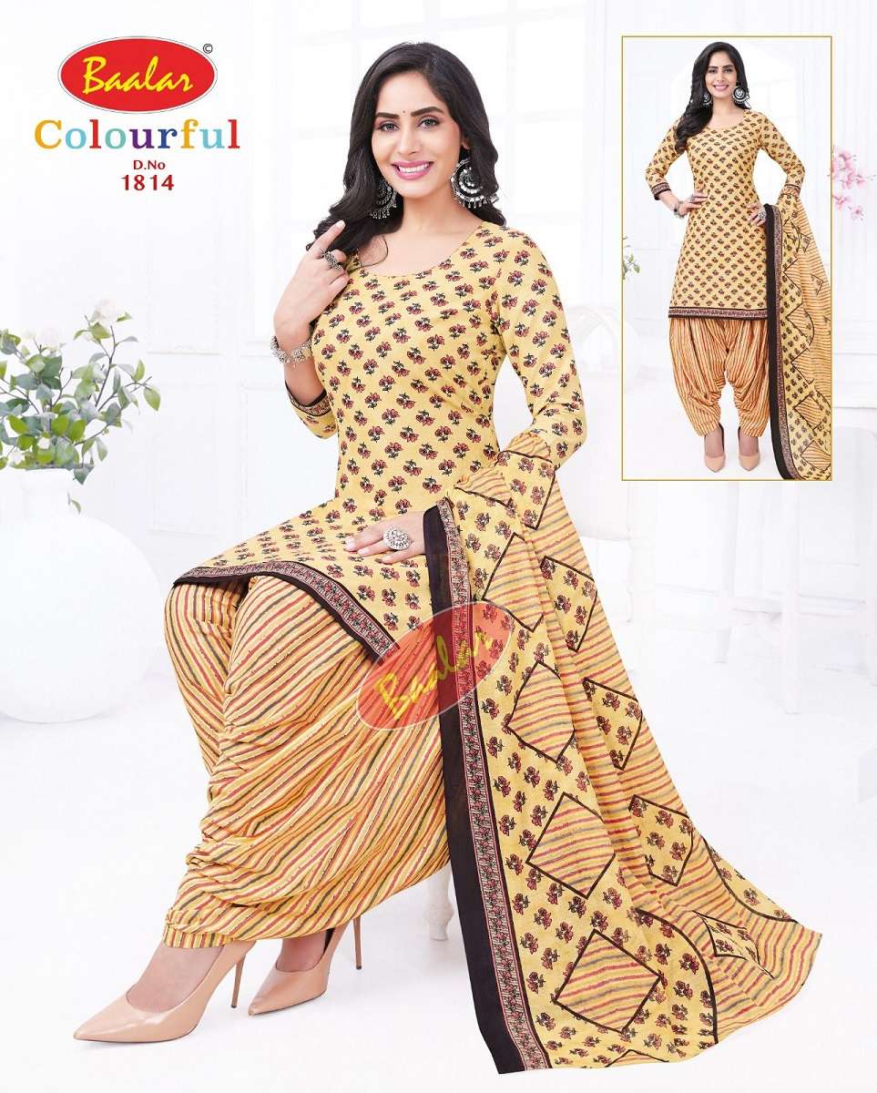  Baalar Colourful Vol-18 - Dress Material  - Wholesale Catalog