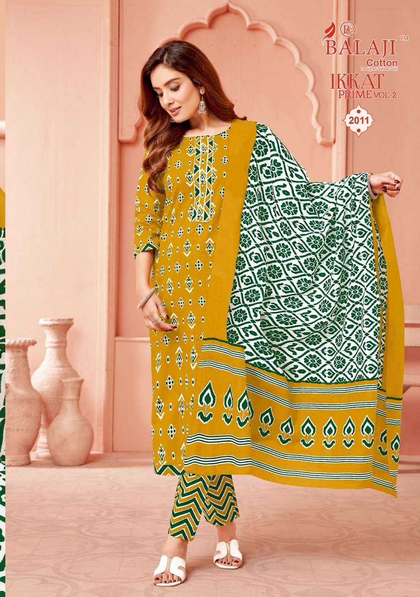 Balaji Ikkat Prime Vol-2 – Kurti Pant With Dupatta - Wholesale Catalog