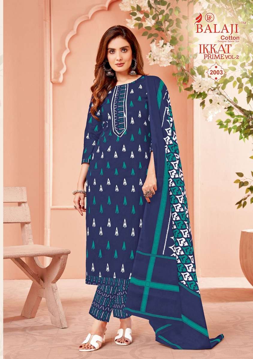 Balaji Ikkat Prime Vol-2 – Kurti Pant With Dupatta - Wholesale Catalog