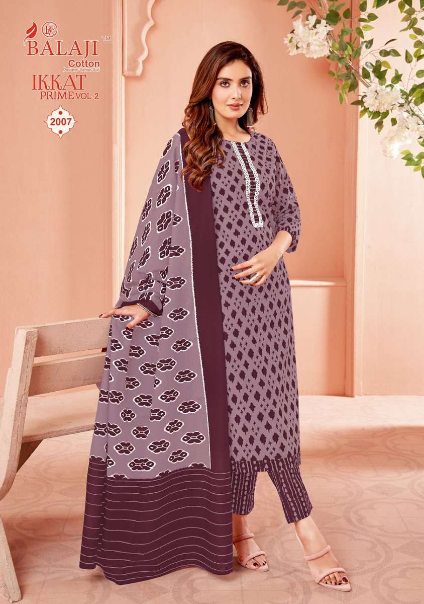 Balaji Ikkat Prime Vol-2 – Kurti Pant With Dupatta - Wholesale Catalog