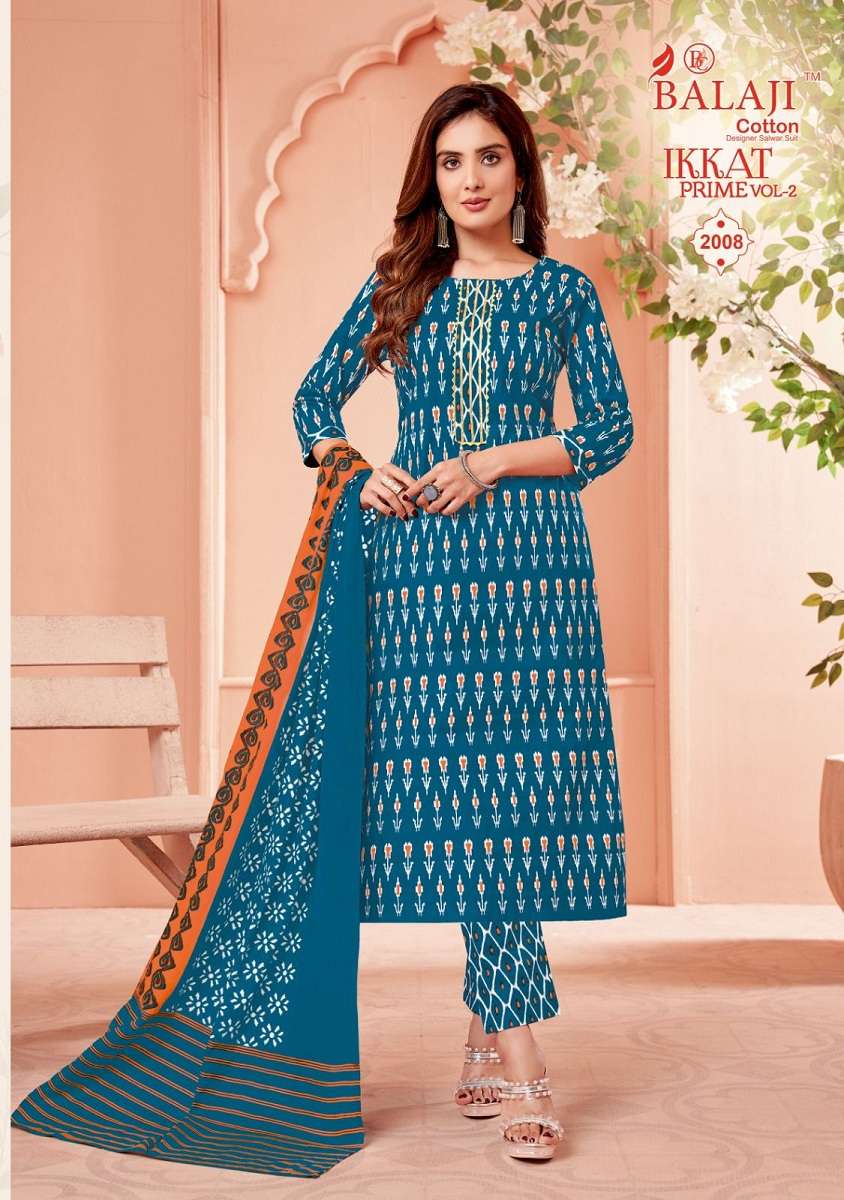 Balaji Ikkat Prime Vol-2 – Kurti Pant With Dupatta - Wholesale Catalog