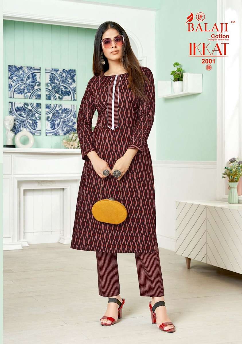 Balaji Ikkat Vol–2 – Kurti With Pant - Wholesale Catalog