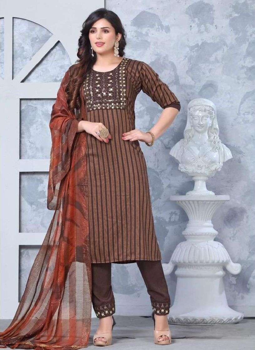 BEAUTY QUEEN AFSA Fancy Fabric With Embroidery Work Kurti Wholesale catalog