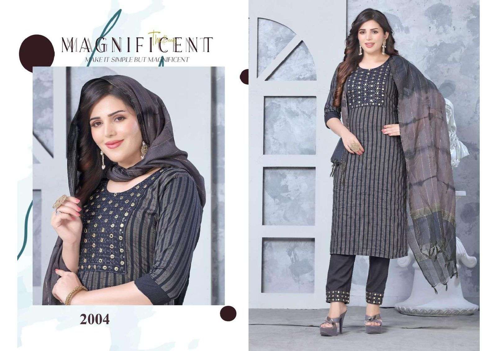 BEAUTY QUEEN AFSA Fancy Fabric With Embroidery Work Kurti Wholesale catalog