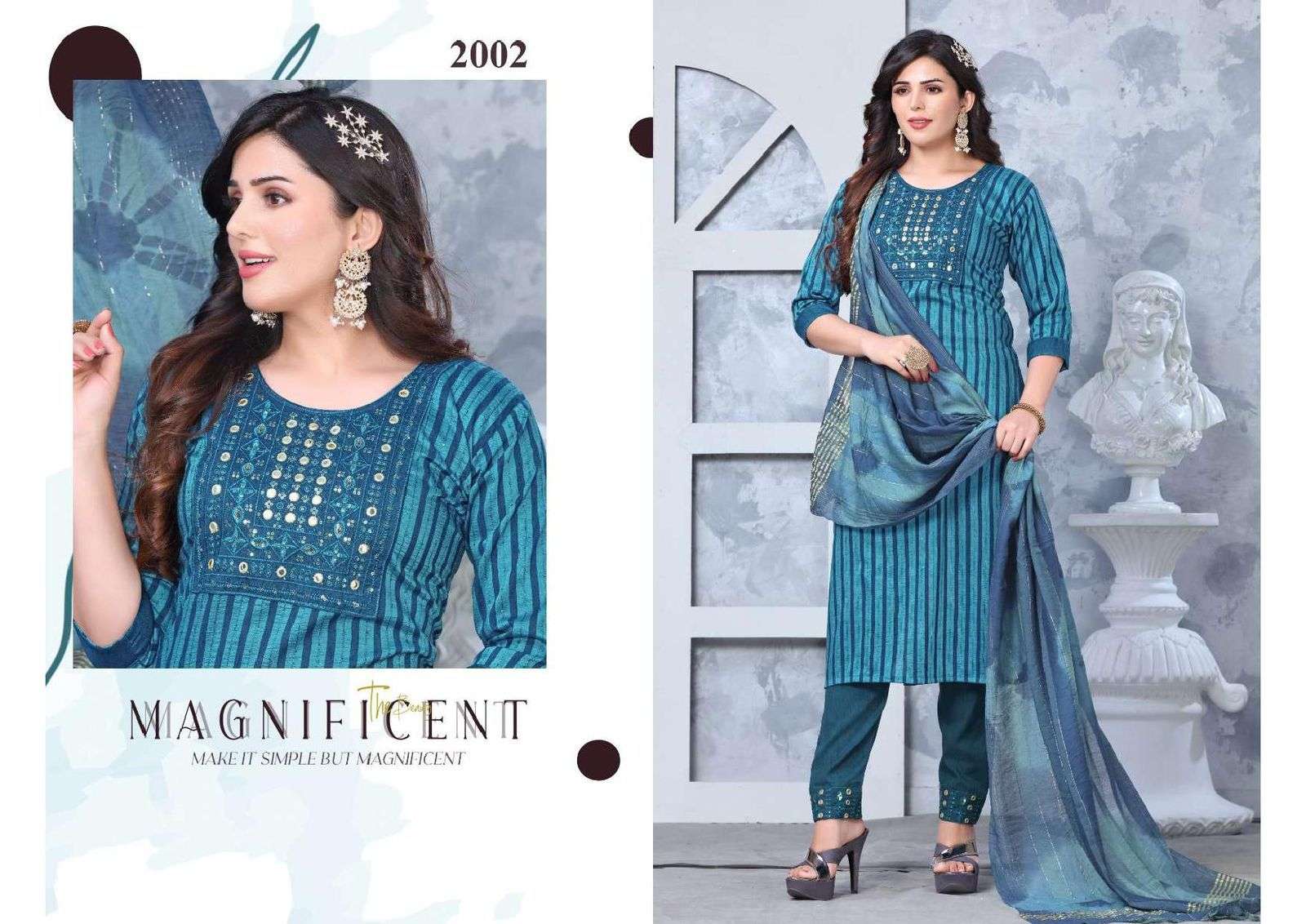BEAUTY QUEEN AFSA Fancy Fabric With Embroidery Work Kurti Wholesale catalog