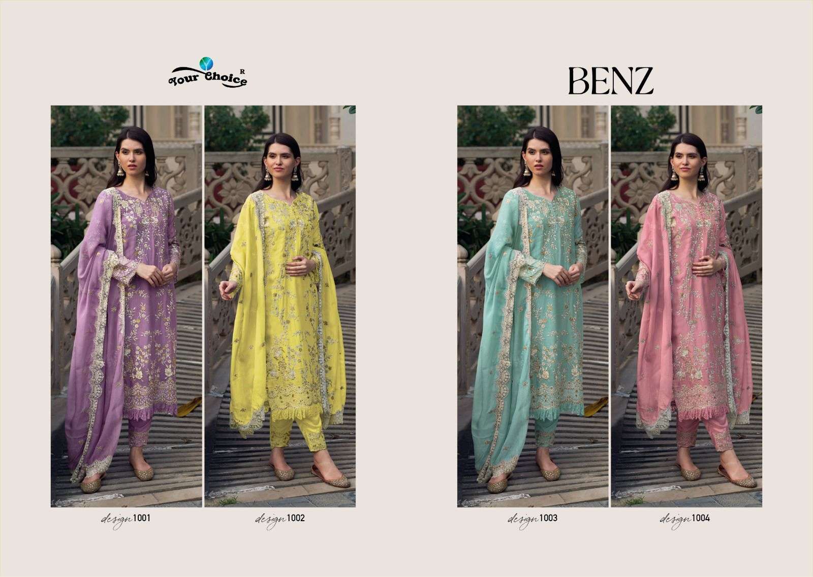 Benz Soft orgenja  Pakistani Suits Wholesale catalog