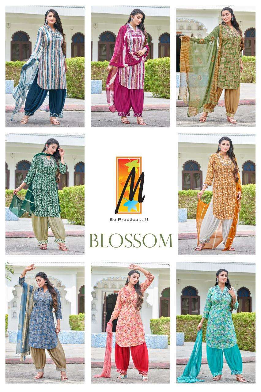 Blossom AFGHANI  Reyon FOIL print Kurti Wholesale catalog