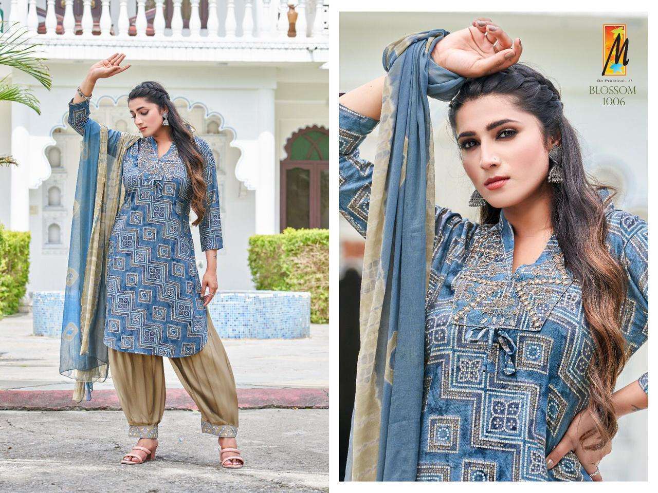 Blossom AFGHANI  Reyon FOIL print Kurti Wholesale catalog