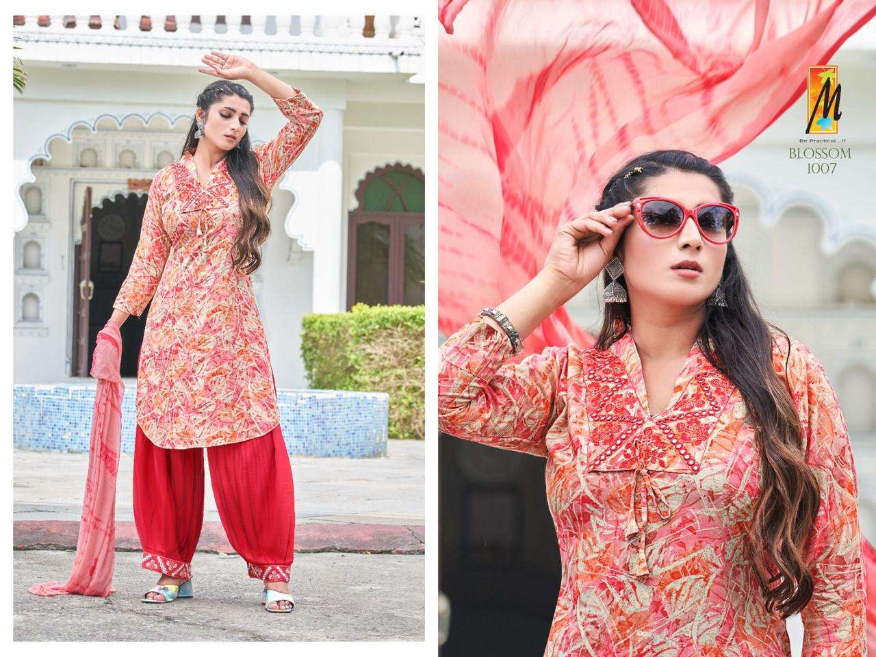 Blossom AFGHANI  Reyon FOIL print Kurti Wholesale catalog