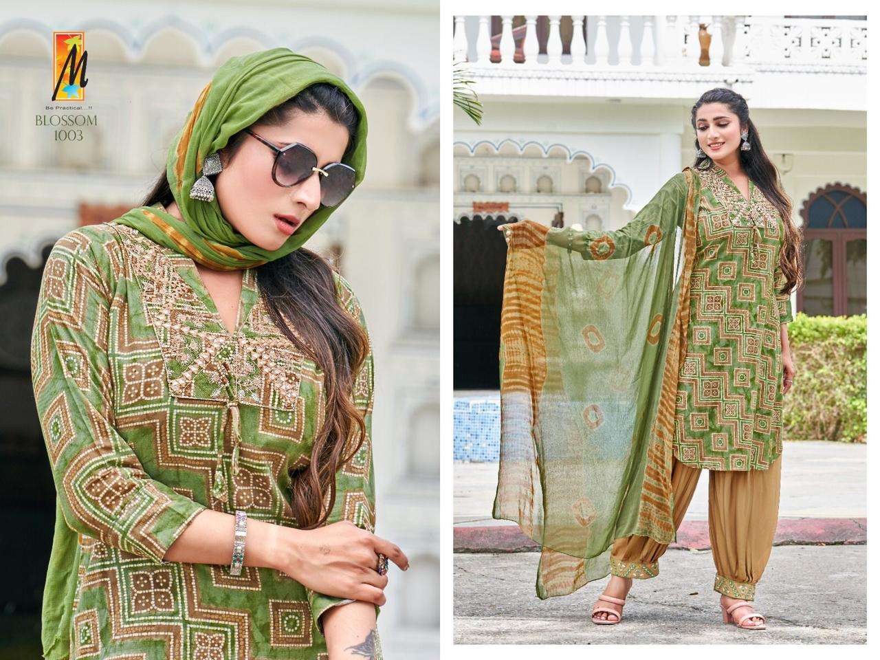 Blossom AFGHANI  Reyon FOIL print Kurti Wholesale catalog