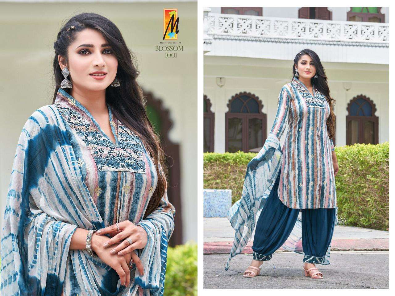 Blossom AFGHANI  Reyon FOIL print Kurti Wholesale catalog