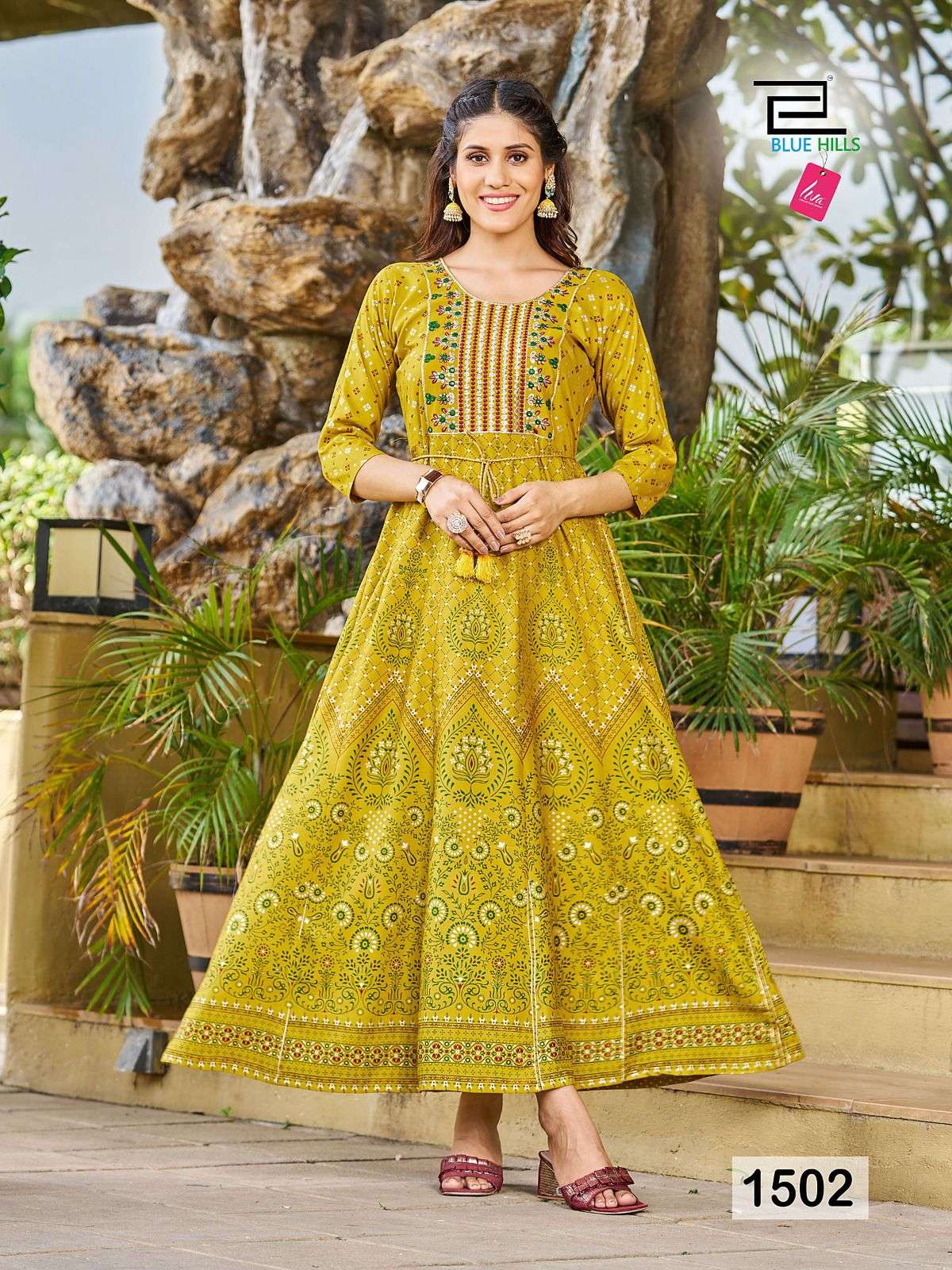 BLUE HILLS Diwali night VOL -15  Gown Kurti Wholesale catalog