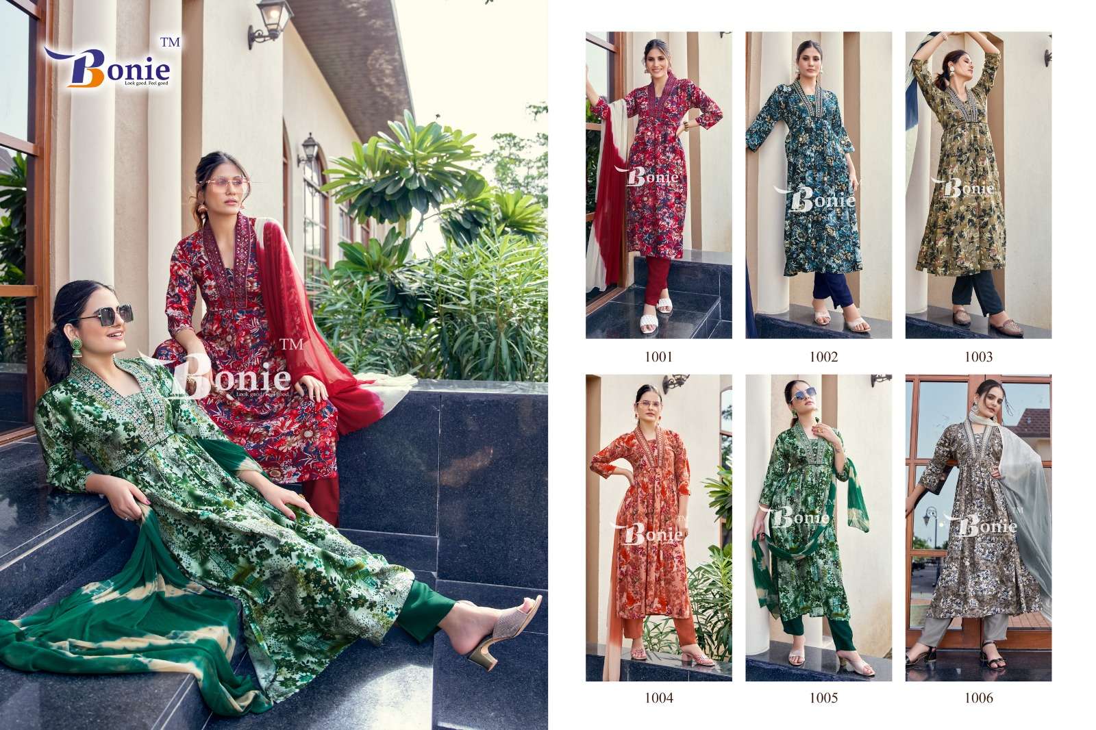 BONIE CHERRY KURTI PANT DUPATTA Wholesale catalog