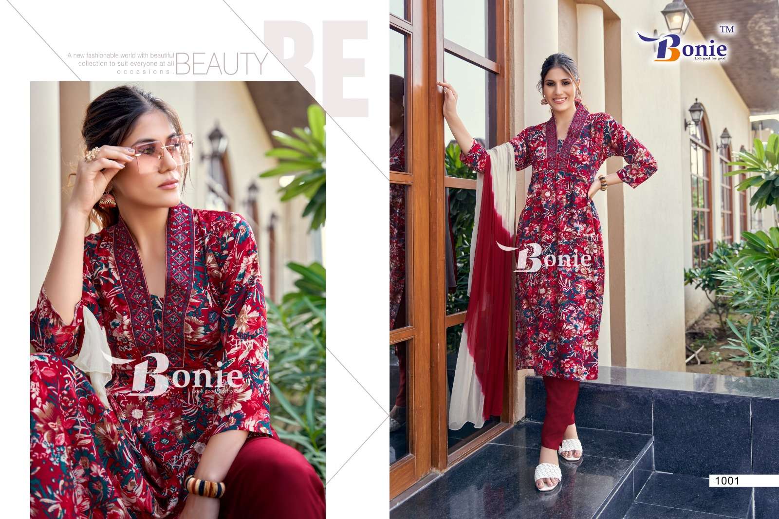 BONIE CHERRY KURTI PANT DUPATTA Wholesale catalog