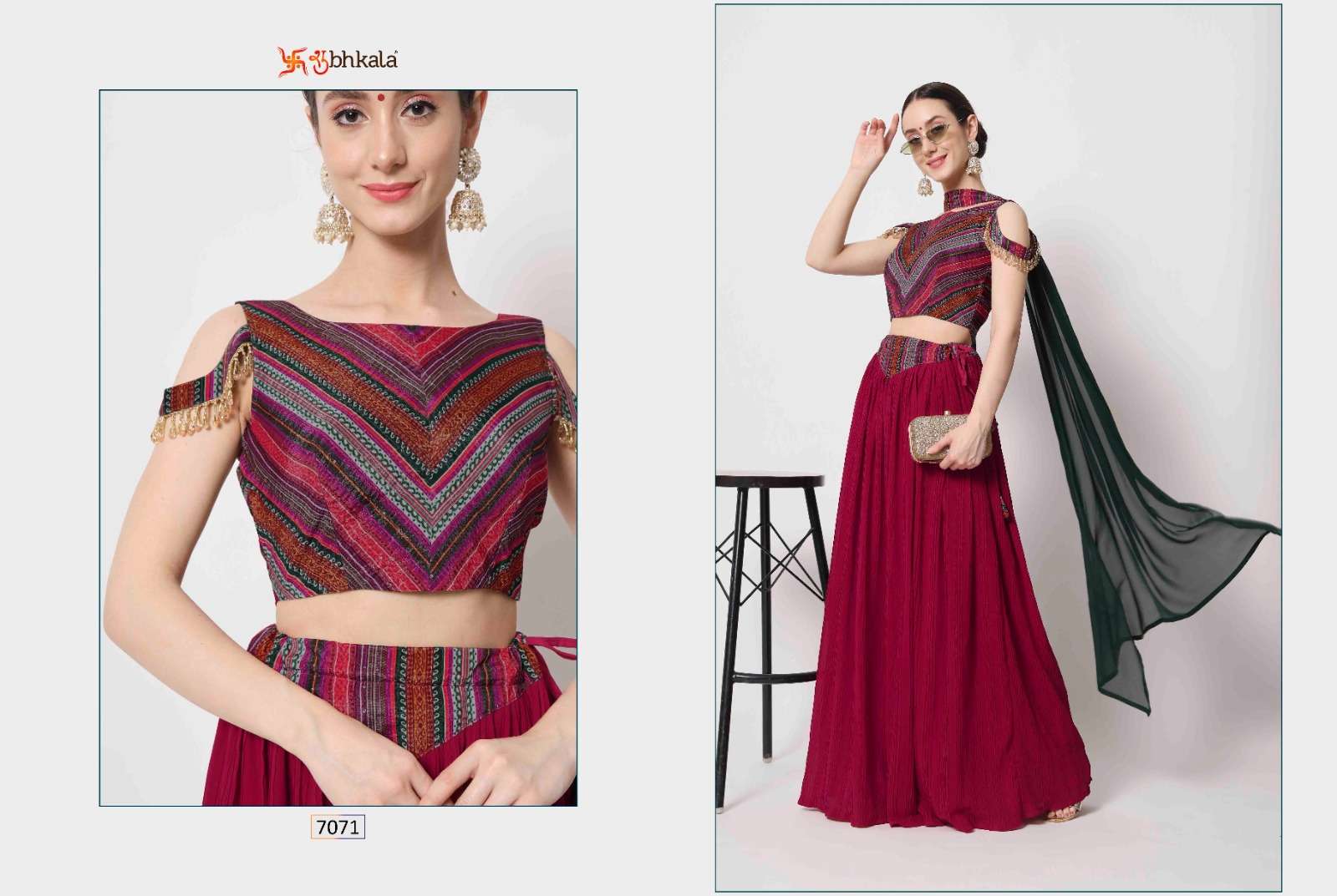 Bridal Thread 7071 Embroidered Lehenga Choli Wholesale catalog