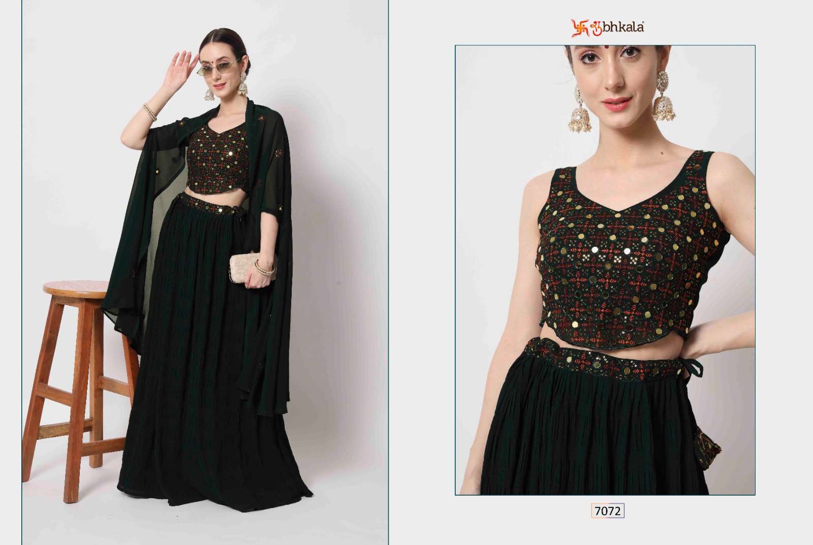 Bridal Thread 7072 Embroidered Lehenga Choli Wholesale catalog
