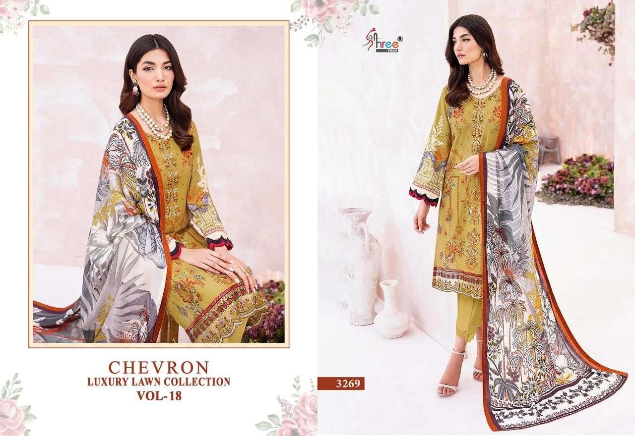 CHEVRON LUXURY LAWN COLLECTION VOL-18 COTTON Salwar Kameez Wholesale catalog