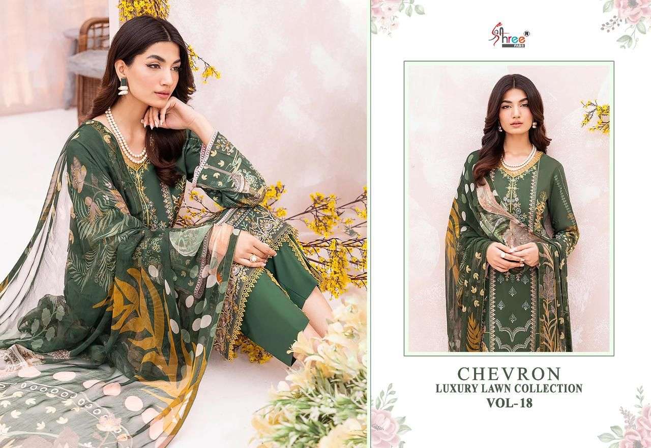 CHEVRON LUXURY LAWN COLLECTION VOL-18 SIFFON Salwar Kameez Wholesale catalog