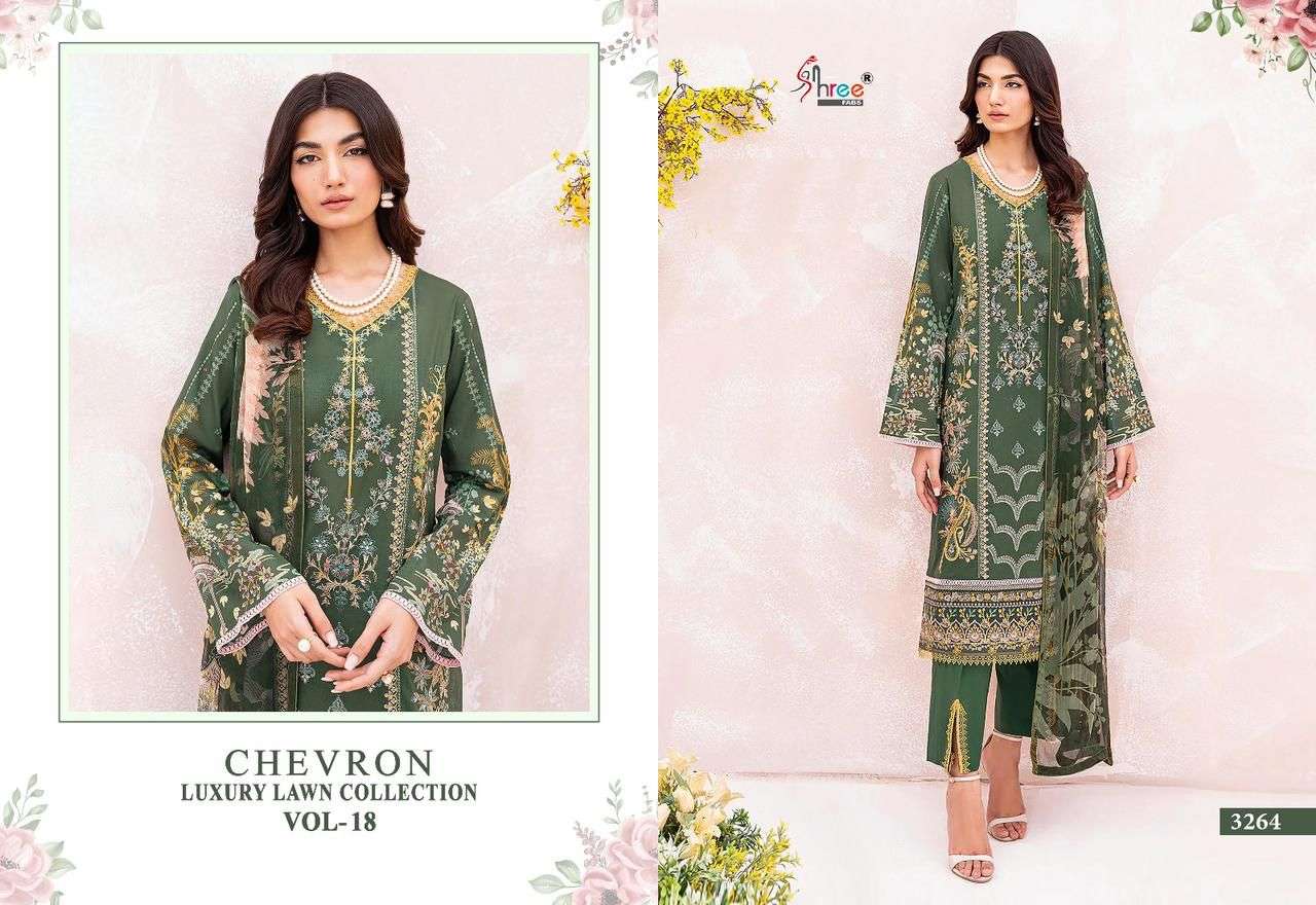 CHEVRON LUXURY LAWN COLLECTION VOL-18 SIFFON Salwar Kameez Wholesale catalog