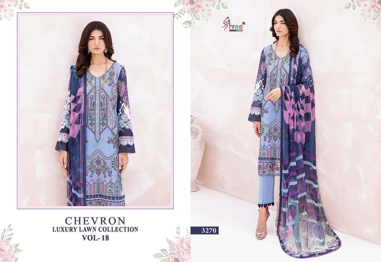 CHEVRON LUXURY LAWN COLLECTION VOL-18 SIFFON Salwar Kameez Wholesale catalog