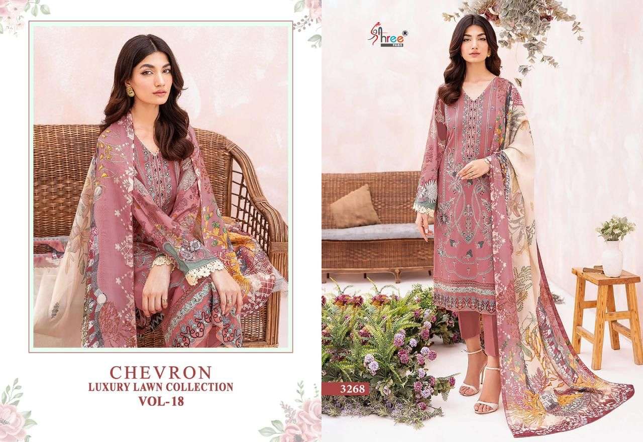 CHEVRON LUXURY LAWN COLLECTION VOL-18 SIFFON Salwar Kameez Wholesale catalog