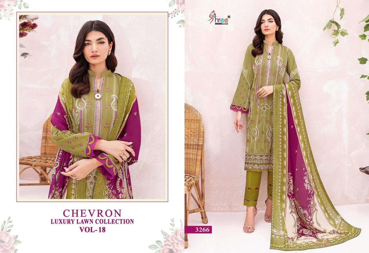 CHEVRON LUXURY LAWN COLLECTION VOL-18 SIFFON Salwar Kameez Wholesale catalog
