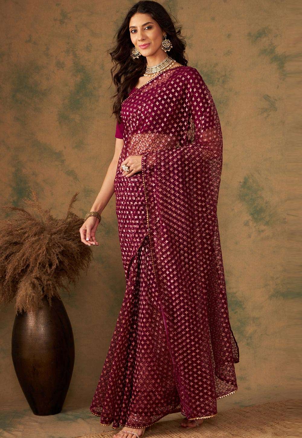 Color Design 805 Fancy Jari Net Saree Collection Wholesale catalog