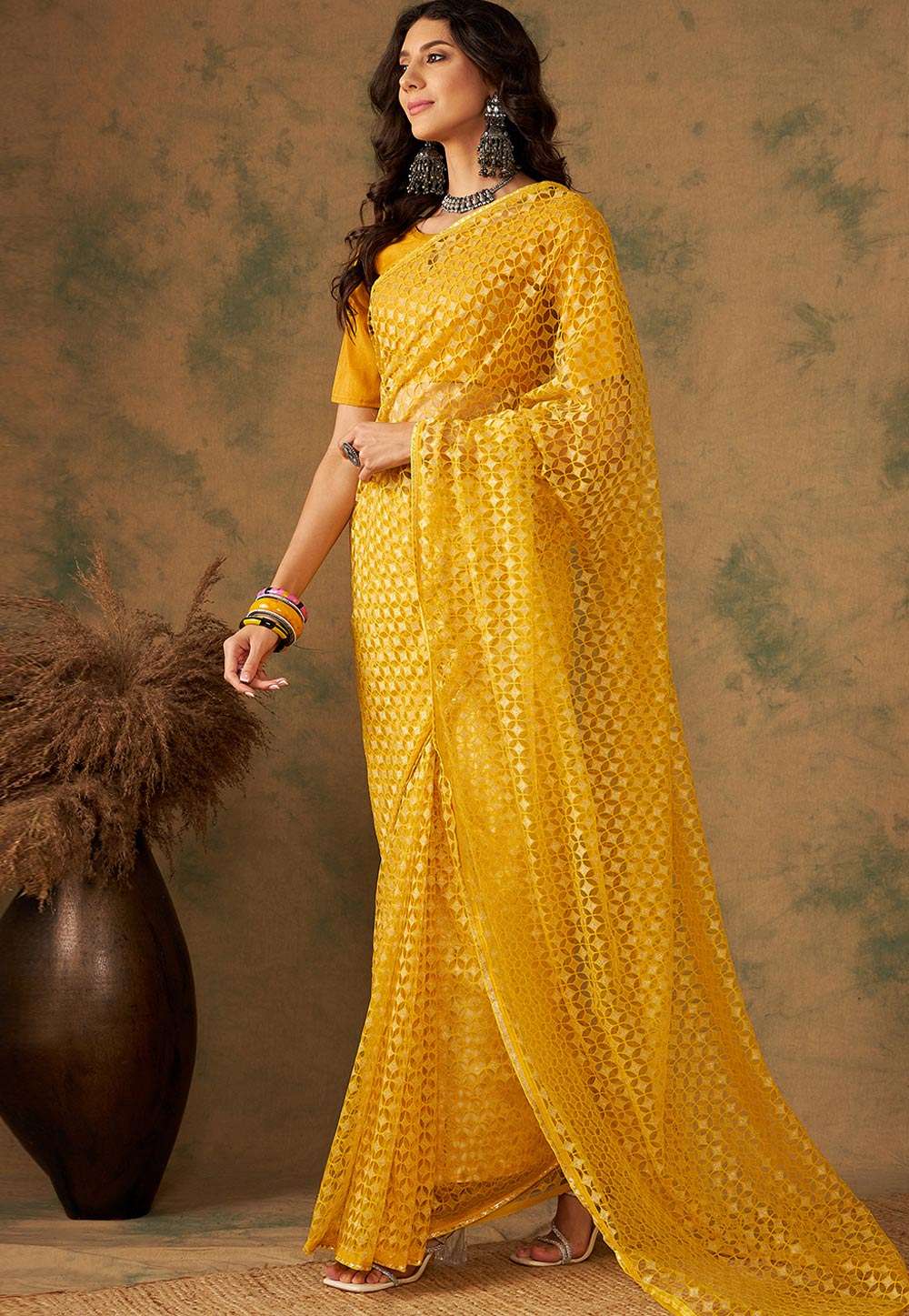 Color Design 805 Fancy Jari Net Saree Collection Wholesale catalog