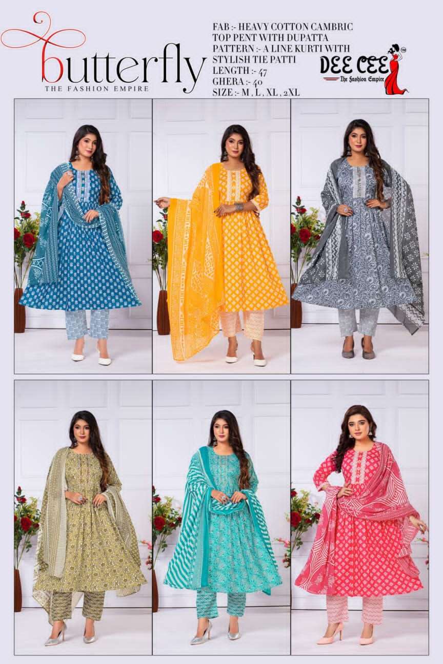 DeeCee BUTTERFLY Cotton Kurti Wholesale catalog