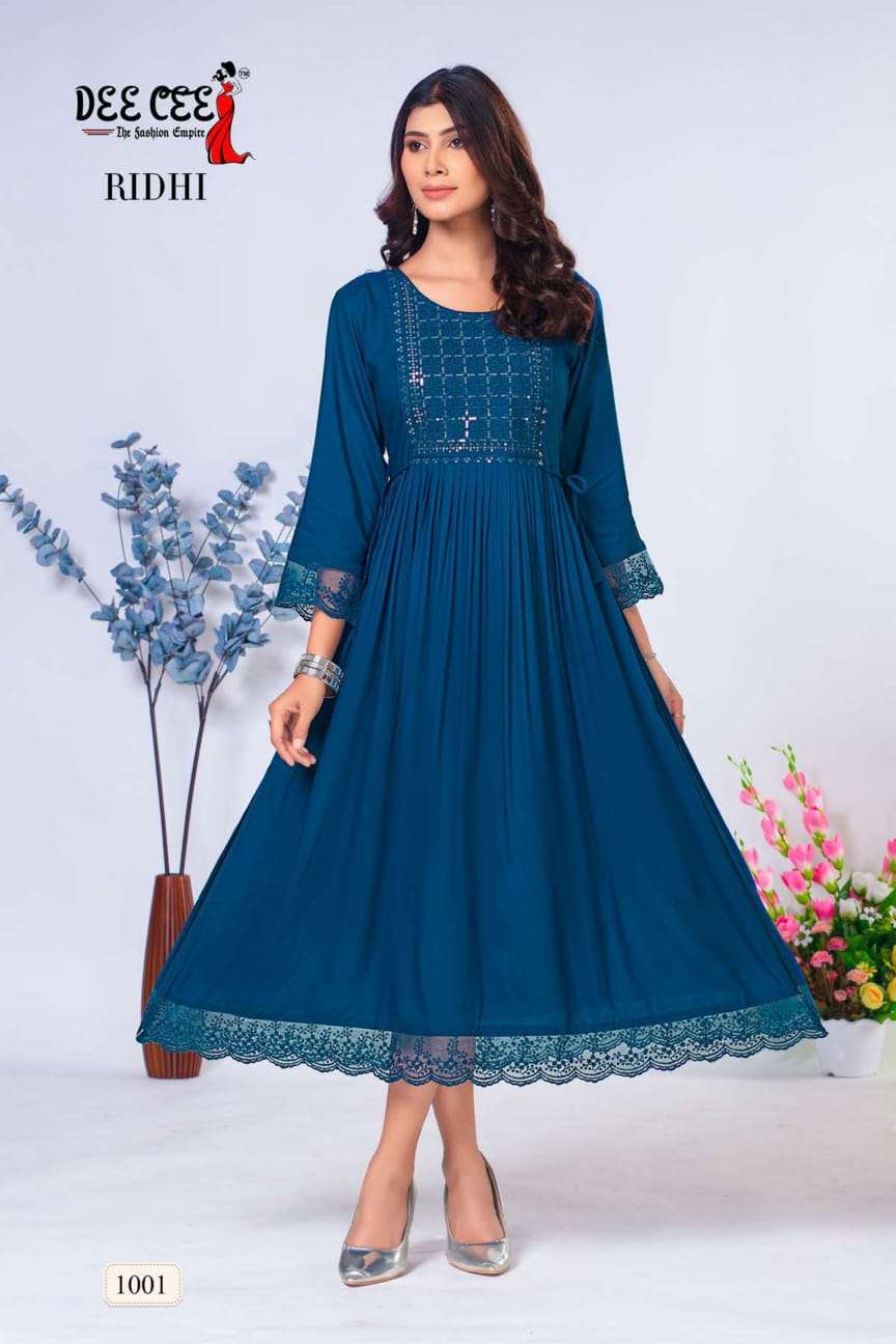 DeeCee RIDHI NAIRA CUT Kurti Wholesale catalog