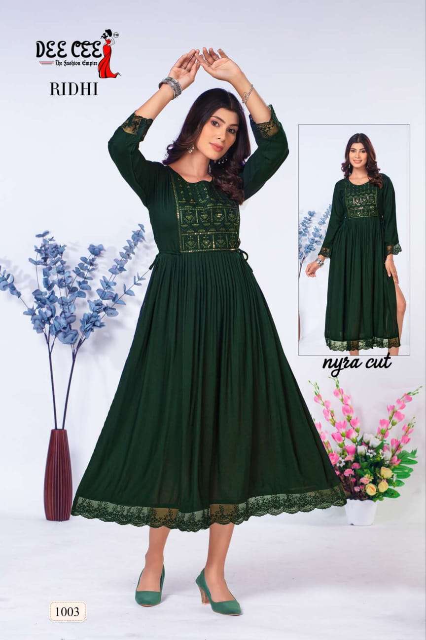DeeCee RIDHI NAIRA CUT Kurti Wholesale catalog