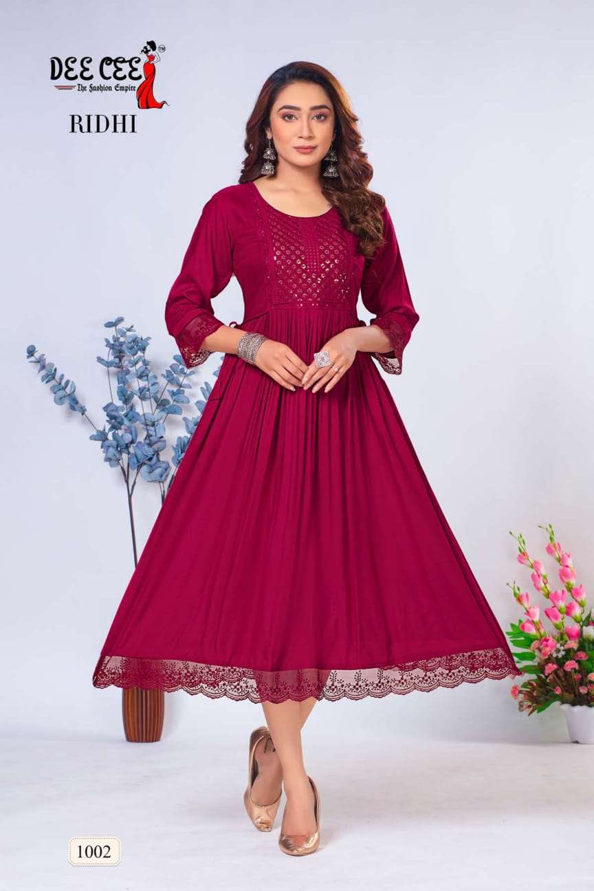 DeeCee RIDHI NAIRA CUT Kurti Wholesale catalog