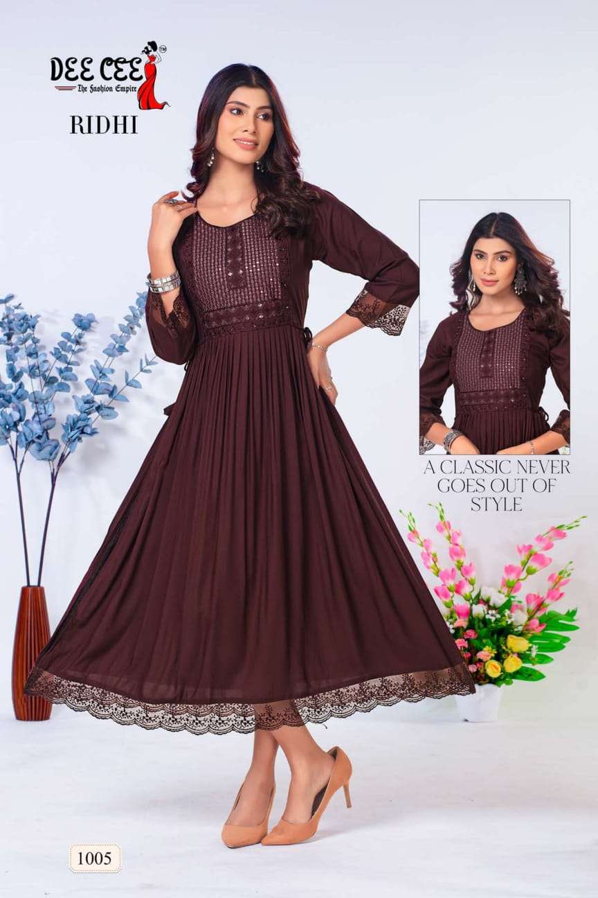 DeeCee RIDHI NAIRA CUT Kurti Wholesale catalog